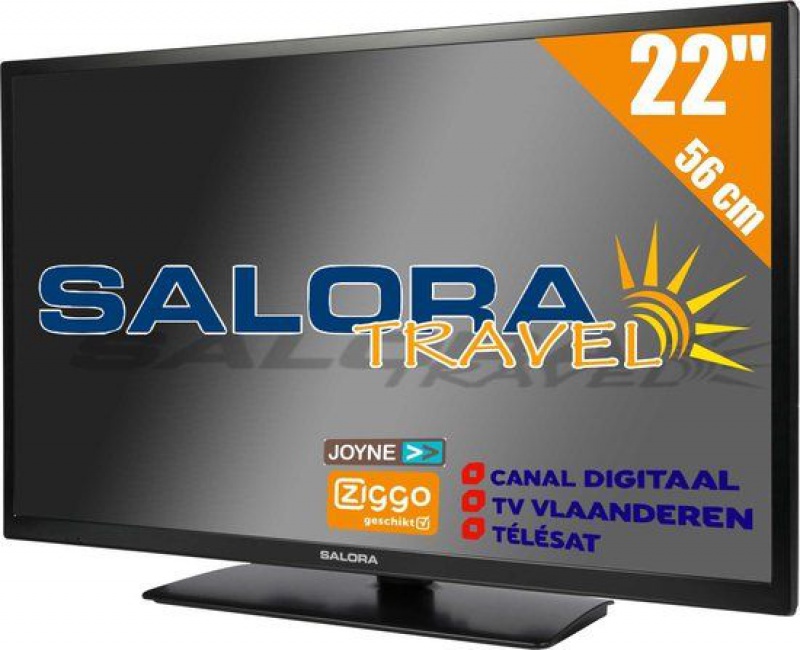 Salora Travel 22" 55cm DVB-S2/C/T2 12/230V CD/Ziggo HDTV