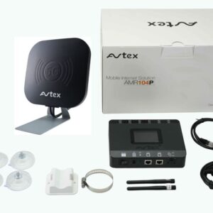 Avtex AMR104P complete kit 4G router + antenne ZWART